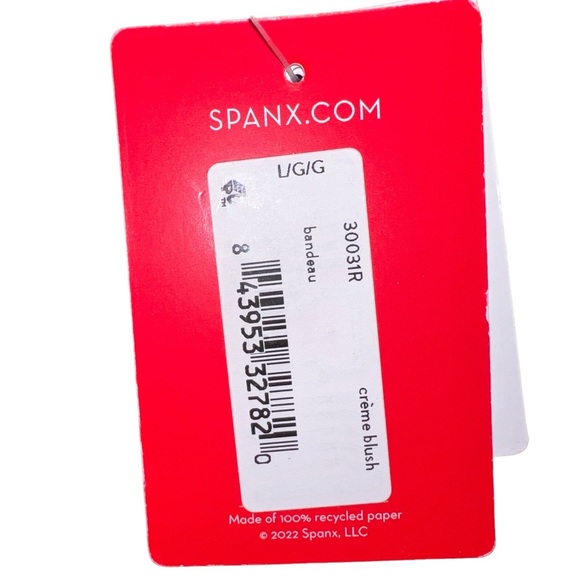 NWT SPANX Lace Undetectable Better Bandeau Strapless Bra in Creme Blush Large - Picture 5 of 6